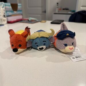 Zootopia Set of Three Disney Tsum Tsum Plush Toys